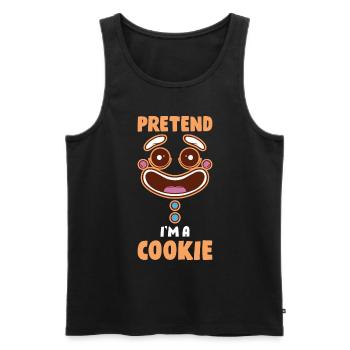 Pretend in a Cookie Cookie Gift - Men's Premium Organic Tank Top - black - Front - AI Model Male 178 light (178cm)