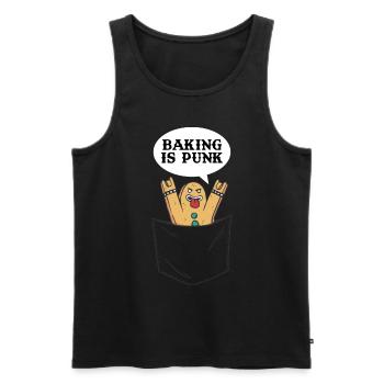 Baking Is Punk Baking Gift - Men's Premium Organic Tank Top - black - Front - AI Model Male 178 light (178cm)