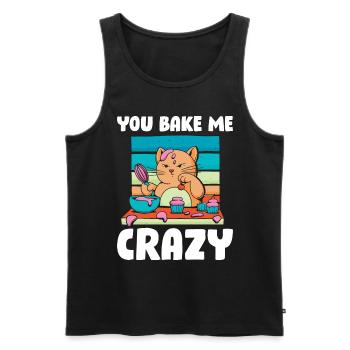 You Bake Me Crazy Baking Gift - Débardeur bio Premium Homme - noir - Devant - Michal (187cm)
