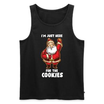 Im Just Here For The Cookies Keks Geschenk - Männer Premium Bio Tank Top - Schwarz - Vorne - Michal (187cm)