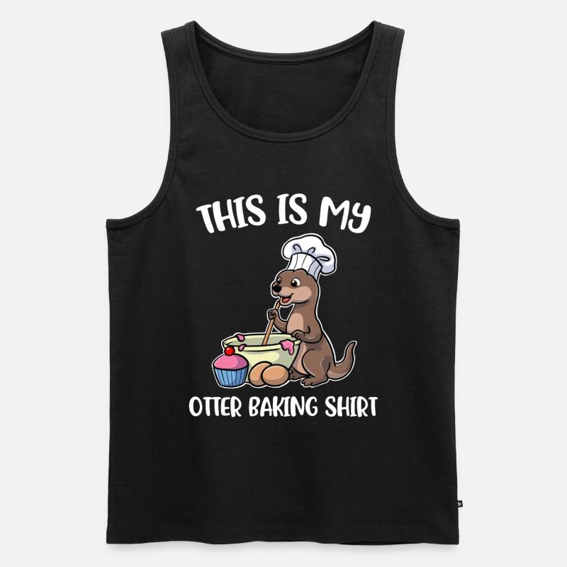 Otter Baking Baking Gift - Men's Premium Organic Tank Top - black