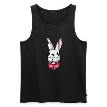 Cute Easter Rabbit Fly - Männer Premium Bio Tank Top - Schwarz - Vorne - AI Model Male 178 light (178cm)