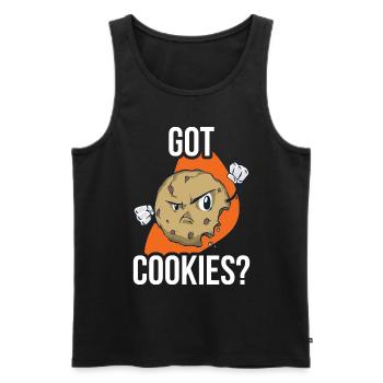 Got Cookies Cookie Gift - Débardeur bio Premium Homme - noir - Devant - AI Model Male 178 light (178cm)