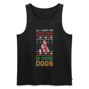 Christmas Dogs Hässlicher Weihnachtspulli Geschenk - Männer Premium Bio Tank Top - Schwarz - Vorne - AI Model Male 178 light (178cm)