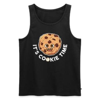 Son cadeau Cookie Time Cookie - Débardeur bio Premium Homme - noir - Devant - Michal (187cm)