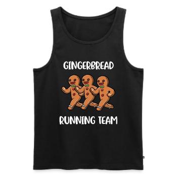 Gingerbread Man Running Team Keks Geschenk - Männer Premium Bio Tank Top - Schwarz - Vorne - AI Model Male 178 light (178cm)