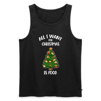 Christmas Food Weihnachtsessen Geschenk - Männer Premium Bio Tank Top - Schwarz - Vorne - AI Model Male 178 light (178cm)