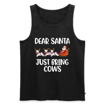 Just Bring Cows Lieber Weihnachtsmann Geschenk - Männer Premium Bio Tank Top - Schwarz - Vorne - AI Model Male 178 light (178cm)