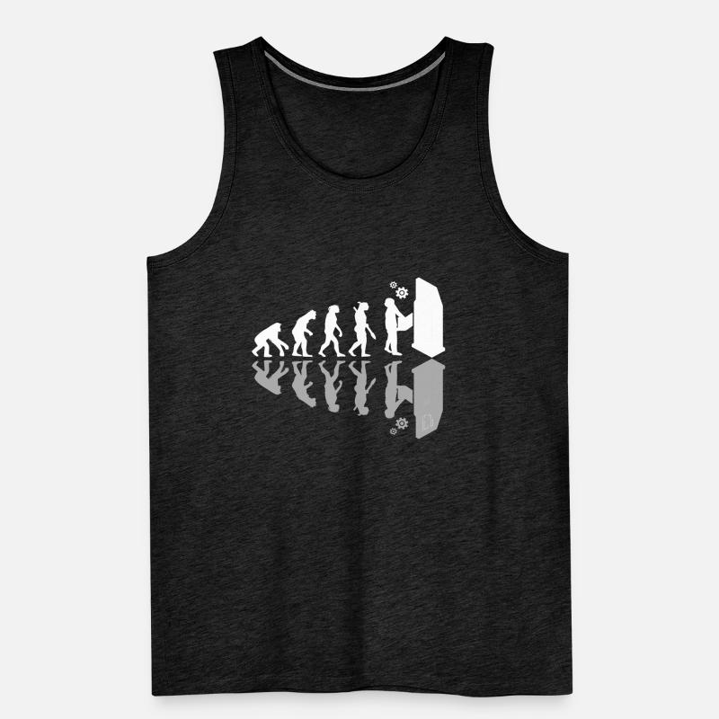 CNC Machine Operator Human Evolution Machinist Männer Premium Bio Tank Top