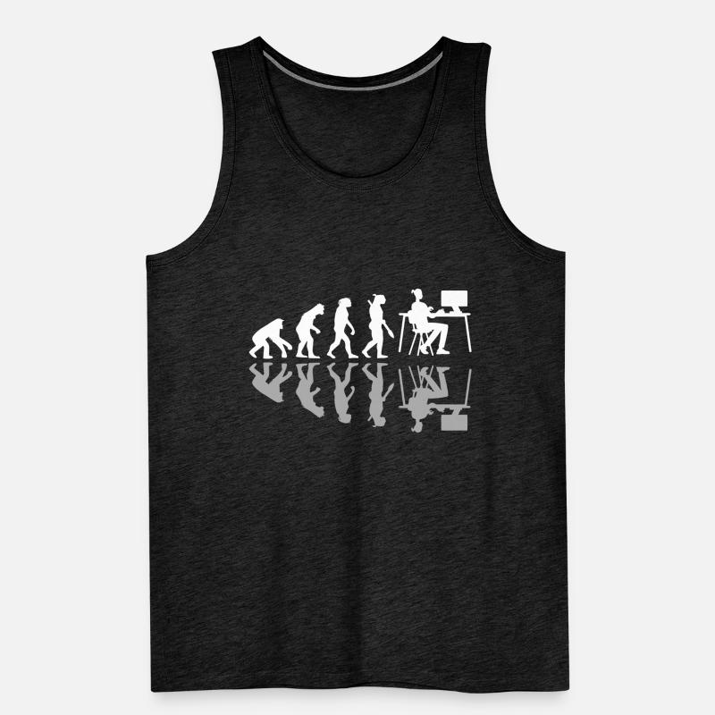 Human Evolution Web Designer Humor Digital Design Männer Premium Bio Tank Top