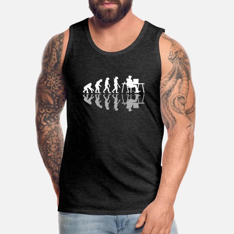 Evolution Funny Programmer Software Developer Männer Premium Bio Tank Top
