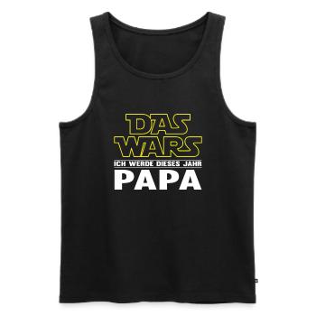 Das Wars Bester Papa Geburt Dieses Jahres Geschenk - Männer Premium Bio Tank Top - Schwarz - Vorne - Michal (187cm)