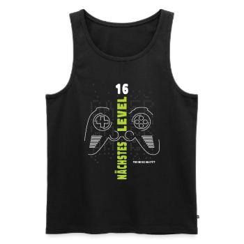 Level 16 Geburtstag Junge Gaming Zocker Gamer - Männer Premium Bio Tank Top - Schwarz - Vorne - Michal (187cm)