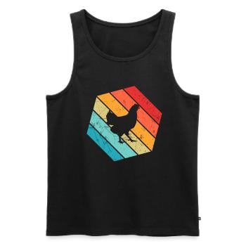 Potato Retro Mashed Potato Farmer Gift - Men's Premium Organic Tank Top - black - Front - Michal (187cm)