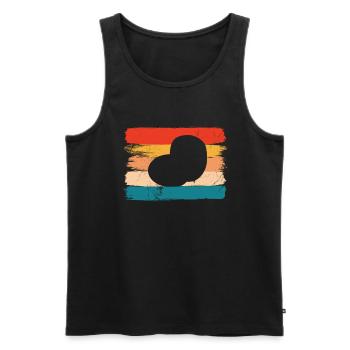 Potato Retro Mashed Potato Farmer Gift - Men's Premium Organic Tank Top - black - Front - Michal (187cm)