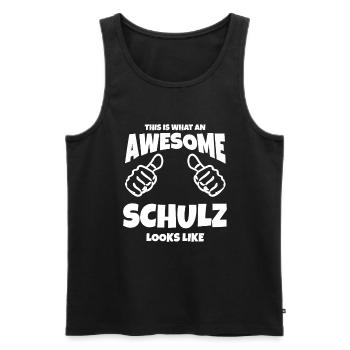 This is what an Awesome Schulz looks like Family - Men's Premium Organic Tank Top - black - Front - AI Model Male 178 light (178cm)
