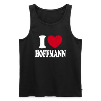 I Love Hoffmann Family Gift - Men's Premium Organic Tank Top - black - Front - Michal (187cm)