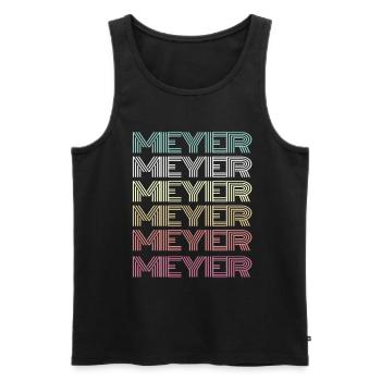 Meyer Retro Family Surname Gift - Men's Premium Organic Tank Top - black - Front - Michal (187cm)