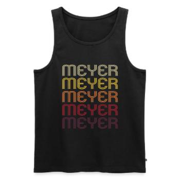Meyer Retro Family Surname Gift - Men's Premium Organic Tank Top - black - Front - Michal (187cm)