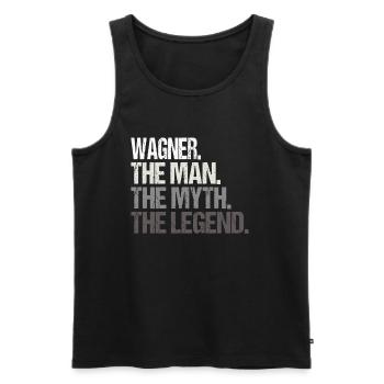 Wagner The Man The Myth Legend - Men's Premium Organic Tank Top - black - Front - AI Model Male 178 light (178cm)