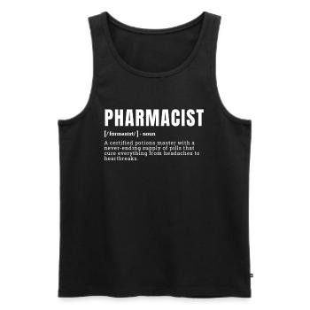 Funny Pharmacist Definition Never-Ending Supply Oc - Männer Premium Bio Tank Top - Schwarz - Vorne - AI Model Male 178 light (178cm)