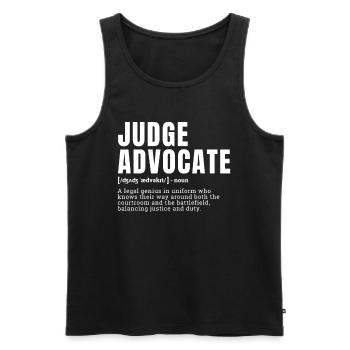 Funny Judge Advocate Legal Genius Definition - Men's Premium Organic Tank Top - black - Front - Michal (187cm)
