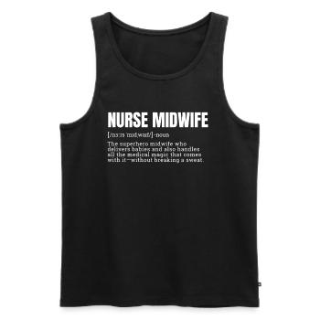 Nurse Midwife Definition T-Shirts - Men's Premium Organic Tank Top - black - Front - Michal (187cm)