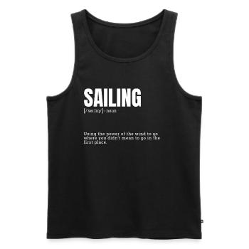 Funny Sailing Definition - Men's Premium Organic Tank Top - black - Front - Michal (187cm)