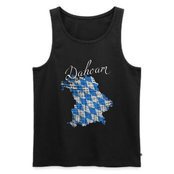 Dahoam in Bayern - Männer Premium Bio Tank Top - Schwarz - Vorne - AI Model Male 178 light (178cm)