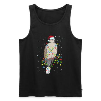 Turteltaube Tauben Weihnachtsoutfit Taubenzüchter - Männer Premium Bio Tank Top - Schwarz - Vorne - Michal (187cm)