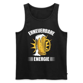 Lustige Bier Sprüche Erneuerbare Energie Umwelt - Männer Premium Bio Tank Top - Schwarz - Vorne - Michal (187cm)