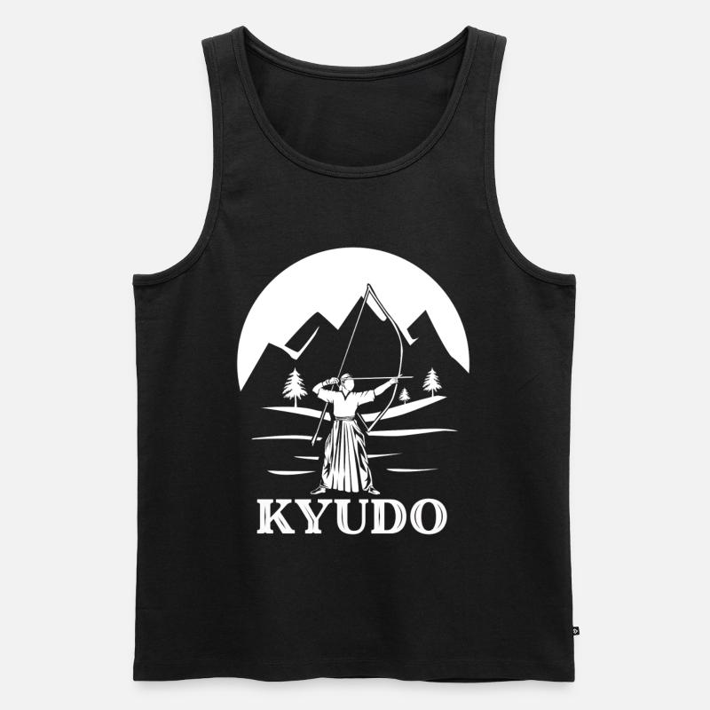 Kyudo - Männer Premium Bio Tank Top - Schwarz