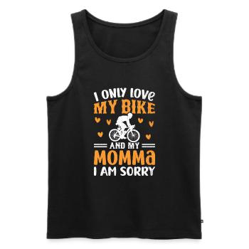 Ich Liebe Nur Mein Fahrrad Radfahrer Radfahren - Männer Premium Bio Tank Top - Schwarz - Vorne - Michal (187cm)
