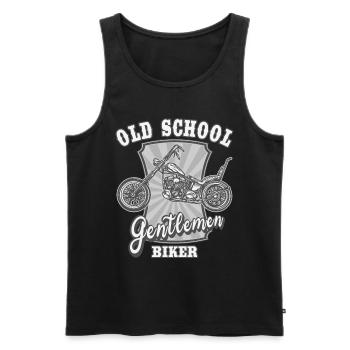Messieurs motards de la vieille école - Débardeur bio Premium Homme - noir - Devant - Michal (187cm)