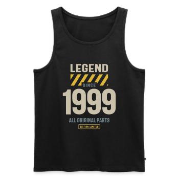 1999 - Men's Premium Organic Tank Top - black - Front - Michal (187cm)