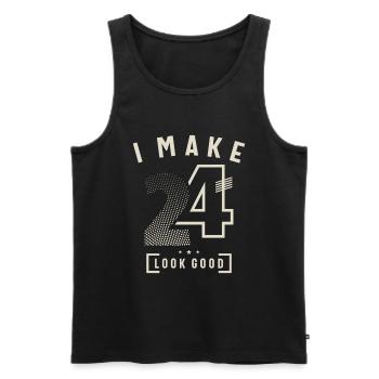 I Make 24 Birthday 24 Years Old - Men's Premium Organic Tank Top - black - Front - AI Model Male 178 light (178cm)
