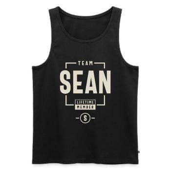 Team Sean Lifetime Member Sean Name - Men's Premium Organic Tank Top - black - Front - Michal (187cm)