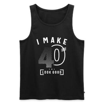 I Make 40 Birthday 40 Years Old - Men's Premium Organic Tank Top - black - Front - Michal (187cm)