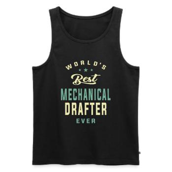 Mechanical Drafter Job Profession Birthday Worker - Men's Premium Organic Tank Top - black - Front - Michal (187cm)