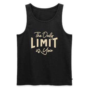 The Only Limit Is You - Motivational Quote - Men's Premium Organic Tank Top - black - Front - Michal (187cm)