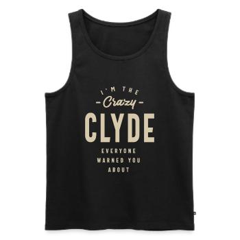 Mens Name I'm The Crazy Clyde - Men's Premium Organic Tank Top - black - Front - Michal (187cm)