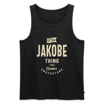It's a Jakobe Thing - Name Jakobe - Men's Premium Organic Tank Top - black - Front - Michal (187cm)
