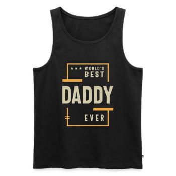 World's Best Daddy Ever - Father's Day - Men's Premium Organic Tank Top - black - Front - Michal (187cm)
