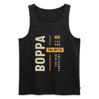 Boppa L’homme Le mythe La mauvaise influence - Débardeur bio Premium Homme - noir - Devant - Michal (187cm)