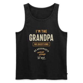 I'm the Grandpa - Let Your Patriarch Lead the Way - Men's Premium Organic Tank Top - black - Front - Michal (187cm)