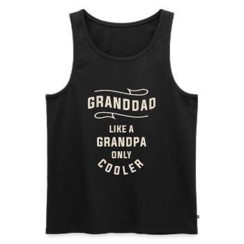 Granddad - Like Dad, but Cooler - Men's Premium Organic Tank Top - black - Front - AI Model Male 178 light (178cm)