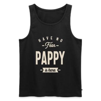 Have No Fear Pappy is Here - Dad and Grandpa Funny - Men's Premium Organic Tank Top - black - Front - Michal (187cm)