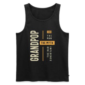 Grandpop Der Mann Der Mythos Der schlechte Einfluss - Männer Premium Bio Tank Top - Schwarz - Vorne - Michal (187cm)
