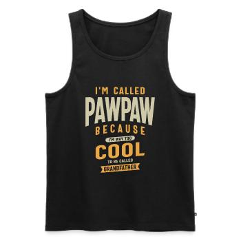 Pawpaw - Zu cool für den Opa-Status - Männer Premium Bio Tank Top - Schwarz - Vorne - Michal (187cm)