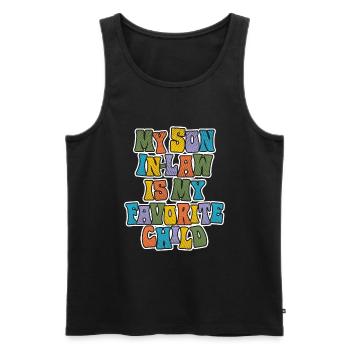My Son In-Law: My Favorite Child - Funny - Men's Premium Organic Tank Top - black - Front - Michal (187cm)